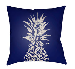 Surya PINE003-1818 Pineapple 18 x 18 x 4 in. Throw Pillow, Blue -