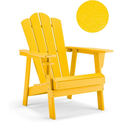 Adirondack Chair Oversized Balcony Porch Patio Outdoor Chair for Lawn, Backyard, Deck, Garden, Camping - Easy Installation