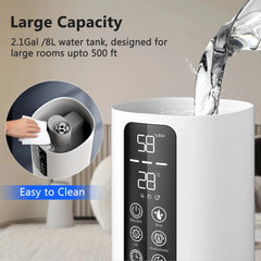 Sejoy Humidifier Large Room for Home 2.1Gal/8L 110v /220v Cool Mist Humidifiers for Bedroom with Essential Oil Diffuser