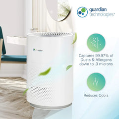 Filter Air Purifier for Home, Office, Bedrooms, Filters Allergies, Pollen, Smoke, Dust, Pet Dander