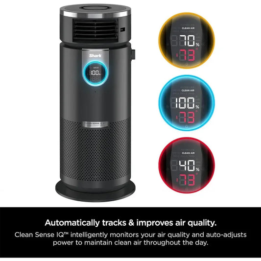 QWShark HC451 3-in-1 Clean Sense Air Purifier,Heater;Fan,Oscillating,Captures 99.98% of Particles for Clean Air,Dust,Smoke