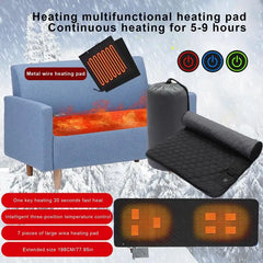 7 Zones USB Heating Sleeping Mat Winter Outdoor Sleeping Pad Insulation Camping Heated Thickened Mattress 40 to 65 Yoga Mat