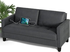 Comfy Sofa with USB Ports, Small Couch Small Spaces, Mid Century Modern Couches for Living Room Apartment Bedroom