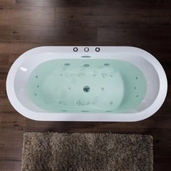 Whirlpool Water Jetted and Air Bubble Freestanding Heated Soaking Combination Bathtub Air Massage High Performance Pump