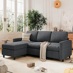 Sectional Sofa Couches for Living Room,L Shaped Couch with Reversible Chaise,for Small Space As Apartment, Living Room Sofas