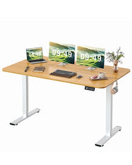 Furmax Electric Height Adjustable Standing Large 55 X 24 Inches Sit Stand Up Home Office Computer Desk Memory Preset W