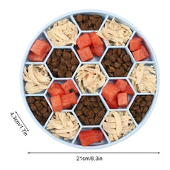 Silicone Slow Feeder Dog Bowls Prevents Gulping And Vomiting Dog Feeder With Hexagonal Honeycomb Dog Food Bowls Dog Plates For