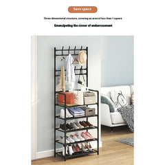 5 tier simple coat rack, multi-functional coat rack, strong and stable material, household dust storage shoe racks