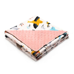 Bangepig Two layers Cartoon Cotton Embossed Flannel Soft Toddler Children Spring Baby Blanket Kid Back Seat Cover Baby Quilt