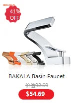 BAKALA Curve  Single Handle Hot And Cold Water  Faucet Waterfall Water Bathroom Sink Faucet 304 Stainless steel Mixer Tap