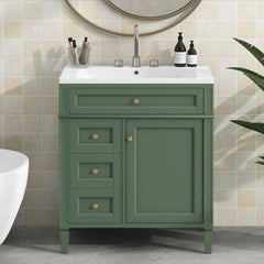 bathroom organizers, Bathroom Vanity with Sink, Modern Bathroom Cabinet with Drawers and Tip Out Drawer, Freestanding Bathroom V