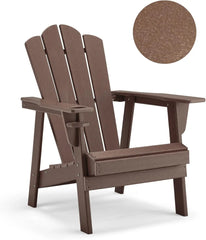 Adirondack Chair Oversized Balcony Porch Patio Outdoor Chair for Lawn, Backyard, Deck, Garden, Camping - Easy Installation