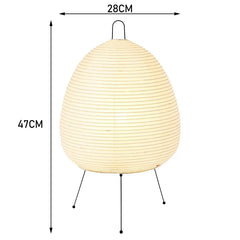 Noguchi Rice Paper Floor Lamp Japanese Paper Lantern Standing Table Lamp Eye-Protection Bedside Lamp for Bedroom/Home Decoration