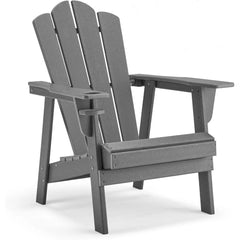 Adirondack Chair Oversized Balcony Porch Patio Outdoor Chair for Lawn, Backyard, Deck, Garden, Camping - Easy Installation