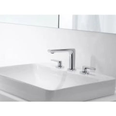 K-2660-8-7 Vox Rectangle Vessel Above-Counter Bathroom Sink with 8-Inch Widespread Faucet Holes, Black