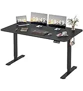 Furmax Electric Height Adjustable Standing Large 55 X 24 Inches Sit Stand Up Home Office Computer Desk Memory Preset W