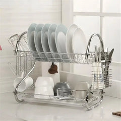 Dish Drying Rack- Space-Saving Dish Rack, Dish Racks for Kitchen Counter, Stainless Steel Kitchen Drying Rack