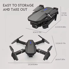 2024 E88Pro RC Drone 4K Professinal With 3 Battery 1080P Wide Angle HD Camera Foldable Helicopter WIFI FPV Height Hold Gift Toy