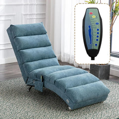 Chaise Lounge Chair Indoor, Upholstered Massage Chair with 5 Modes, Ergonomic Electric Recliner Chair, Modern Long Lounger