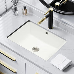 Bathroom Sink with Overflow Humanized Design Smooth Edges Build To Last Bathroom Sink for Bathrooms/Lavatories/Restrooms