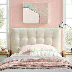 Lily Tufted Linen Fabric Upholstered Twin Headboard in Gray cabeceira de cama box casal  bed headboard  cabecero cama