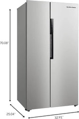 15.6 Counter Depth Full Size Refrigerator, Side Doors, Stainless, 15.8 cu ft