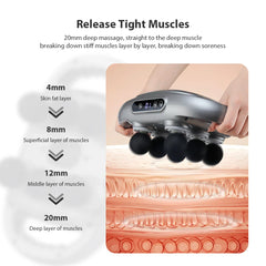 Six-head Fascia Gun High-Frequency Vibration Body Massage Gun Back and Waist Massager Massager Neck Shoulder Massager masajeador