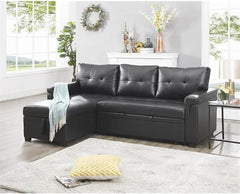 Sleeper Sectional Sofa with Convertible Sofa Bed &Inviting Chaise.Find Tranquil Comfort Stress-Relieving Design &Du