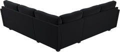 Convertible Sectional Sofa L Shaped Couch For Small Apartment Reversible Sectional Couch For Living Room,Velvet Black