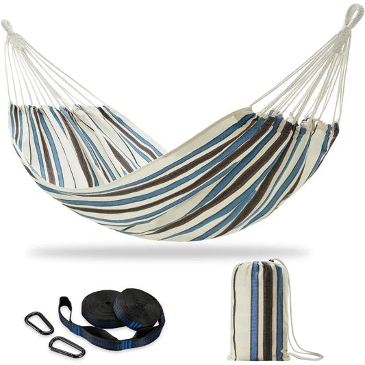 Brazilian Double Hammock with Tree Straps