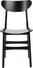 Home Lucca Retro Black Dining Chair, Wood, Set of 2