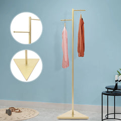 Gold Coat Rack Metal Freestanding Coat Hanger Stand Clothes Rack for Hallway Entryway