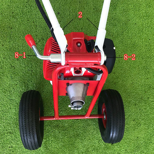 1.25KW Manual Floor Effortless Sweeper Leaf Blower Rustproof for Clean Dirt Leaves and Snow