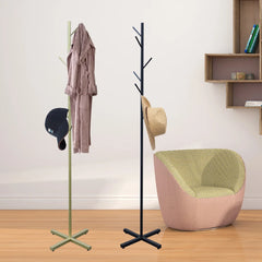 Modern Metal Coat Rack Free Standing 7 Hooks Hall Tree in Corner Hat Hanger & Coat Racks Stand Entryway Organizer