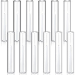 24 Pcs 2.5"W x 14"H Hurricane Candle Holder Sleeve Bottomless Glass Cylinder Candleholder Tall Candle Glass Cover Clear Open