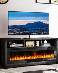 Fireplace TV Stand Entertainment Center with 36" Fireplace, 70" Wooden TV Stand for TVs Up to 80",Media TV Console