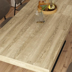 Extendable Dining Table for 8-10 People, Modern Wood Rectangular Expandable Kitchen Table Dinner Table for Dininng Room