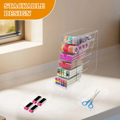 Acrylic Organizer with Drawers 5/6 Drawers Desk Storage Holder Clear Makeup Organizer Used To Store Cosmetics Stationery Jewelry