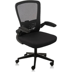 Desk Chairs with Wheels, Ergonomic Mesh Office Chair Adjustable Height and Swivel Lumbar Support  Chair with Flip Up Armrests