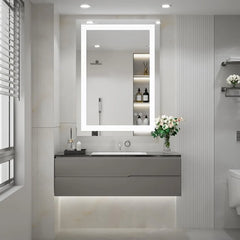 36 x 24 Inch LED Bathroom Mirror for Vanity,Wall Mounted Lighted Mirror, Frameless Bathroom Mirror with Lights Dimmable