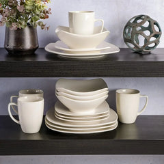 Kitchen Dinnerware Set Porcelain Chip and Scratch Resistant Dinnerware Plates, Bowls, and Mugs Sets