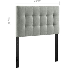 Lily Tufted Linen Fabric Upholstered Twin Headboard in Gray cabeceira de cama box casal  bed headboard  cabecero cama