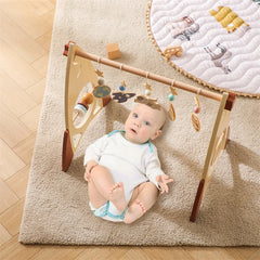 Baby Wooden Gym Frame Rocket Model Newborn Activity Gym Frame Hanging Pendant Rattle Toys For Baby Education Montessori Toys