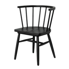 Dining chair Black wooden chair