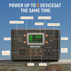 260W Portable Power Station.178Wh Solar Generator(Solar Panel Not Included) with 2 110V/260W AC Power Socket Backup Power