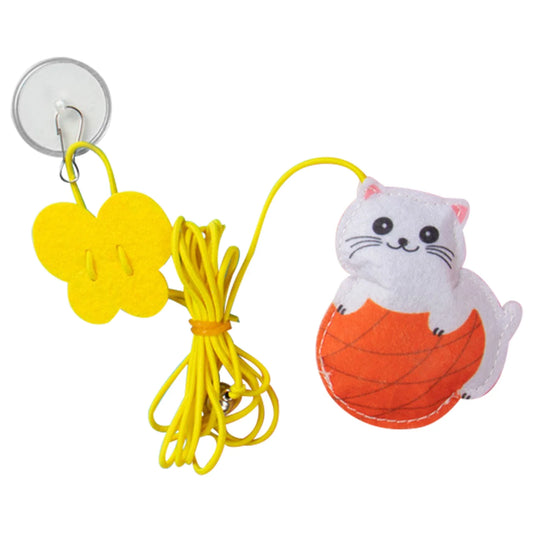 Doorway Cat Toys Batting Practice Cat Toy Jump Exercise Interactive Toy Door Rope Toy Funny Cat Teaser Stick With Catnip Felt