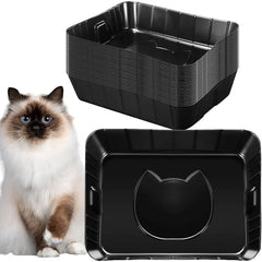 25 Pcs Disposable Litter Boxes for Cats Plastic Cat Litter Tray Kitten Litter Pan for Kitty Rabbit Guinea Pig Hamster Pets