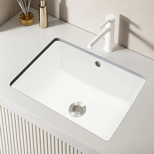 Bathroom Sink with Overflow Humanized Design Smooth Edges Build To Last Bathroom Sink for Bathrooms/Lavatories/Restrooms