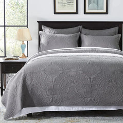 Bedding Set- Embossed, Bedspreads-Lightweight All Season Soft Microfiber Bedspread, Bed Coverlet for All Seasons