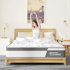 King Size Mattress, 10 Inch Memory Foam Mattress Bed in a Box, Hybrid Mattress King Size for Pressure Relief & Supportive